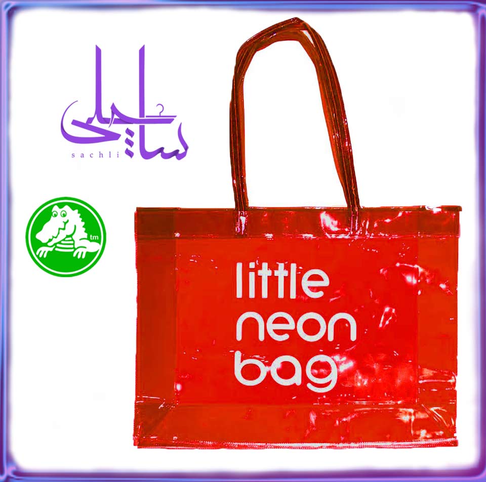 کیف ساحلی طلقی طرح NEON BAG قرمز