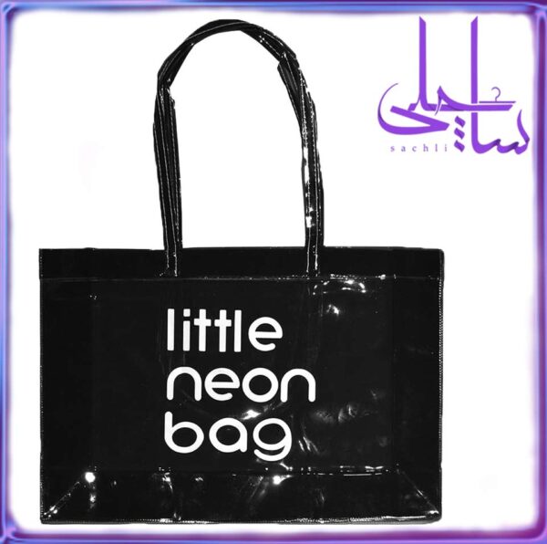 کیف ساحلی طلقی طرح NEON BAG Black